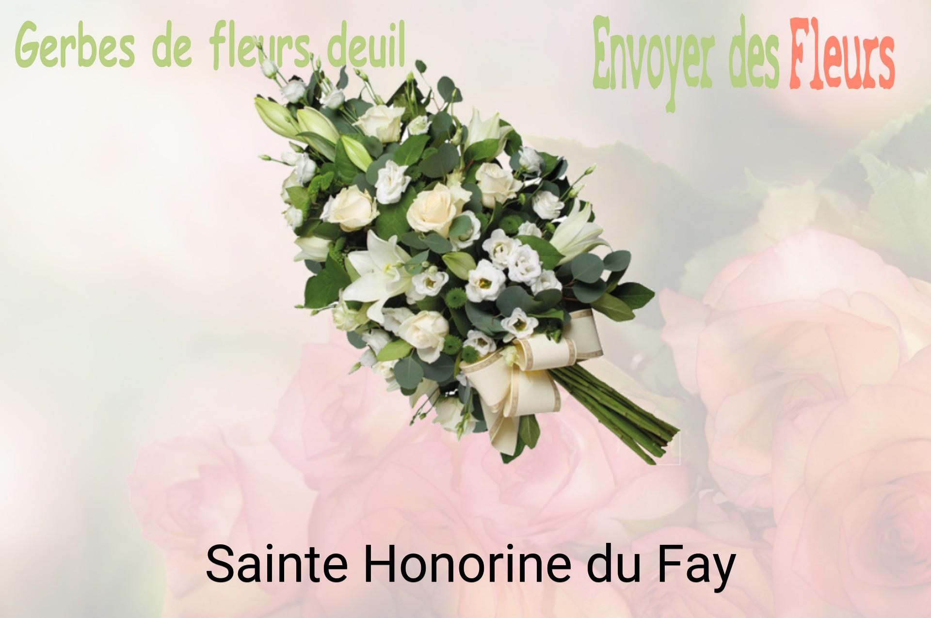 Gerbe de fleurs de deuil livrée à Sainte-Honorine-du-Fay